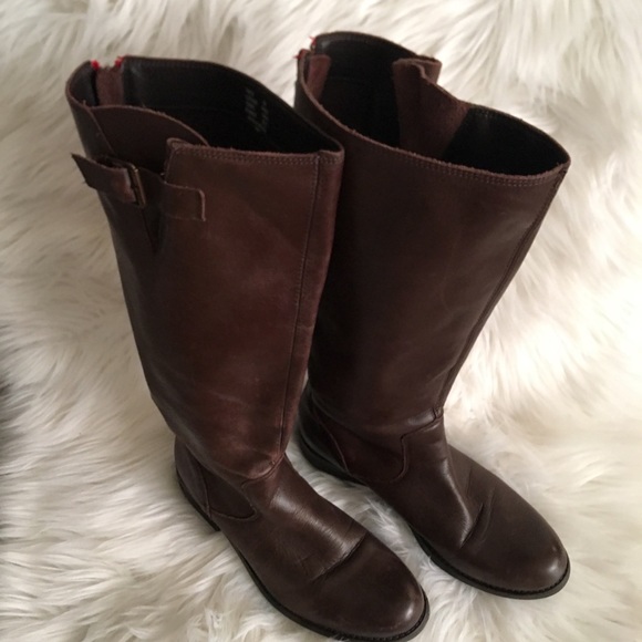 Steve Madden tall brown leather riding boots - Picture 2 of 9